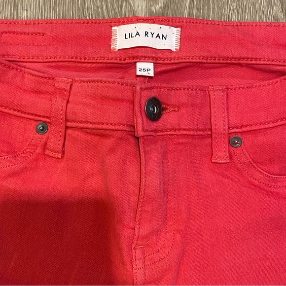 Lila Ryan Cuffed Pants, Red (Dragon Fruit), 25Petite - Picture 5 of 7